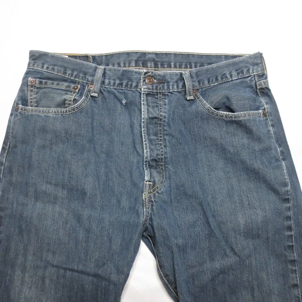 LEVI’S 501 mens JEANS denim BUTTON-FLY blue SIZE 34